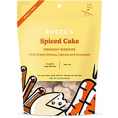 Bocce's Bakery Spiced Cake Biscuits Crunchy Dog Treats, 12-oz bag