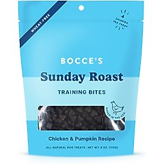 Bocce's Bakery Sunday Roast Chicken & Pumpkin Recipe Training Bites Dog Treats, 6-oz bag