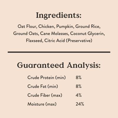 Show full view: Bocce's Bakery Sunday Roast Chicken & Pumpkin Recipe Training Bites Dog Treats, 6-oz bag slide 8 of 10