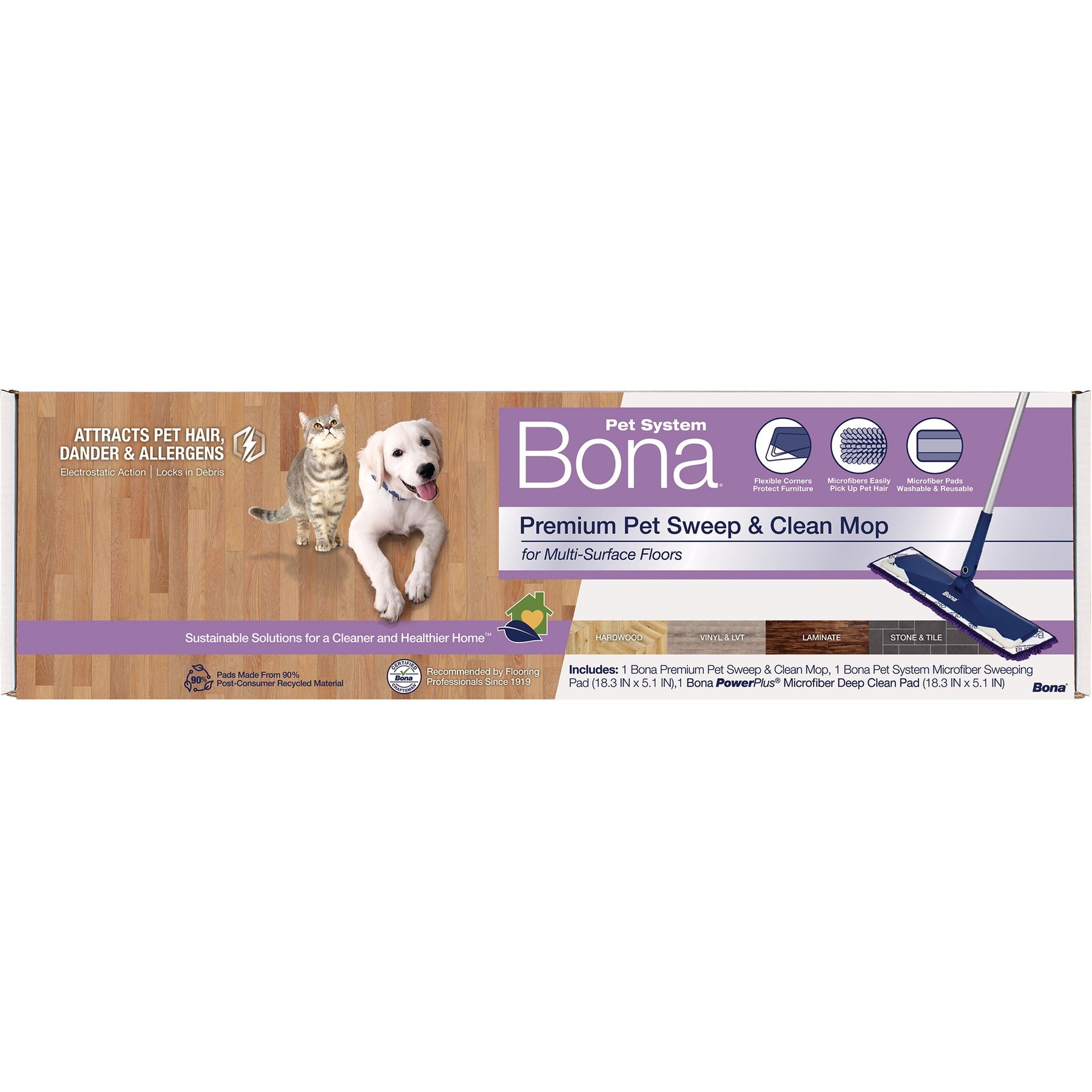 Bona Pet System Premium Sweep & Clean Mop