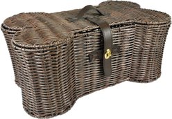 Bone Dry Bone-Shaped Wicker Storage Basket, Small