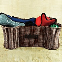 Bone Dry Bone-Shaped Wicker Storage Basket, Small slide 2 of 4