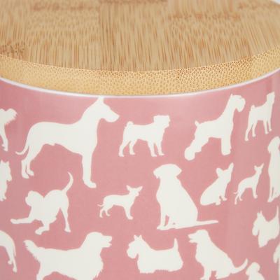 Show full view: Bone Dry Ceramic Show Dog Treat Canister, Rose slide 2 of 8