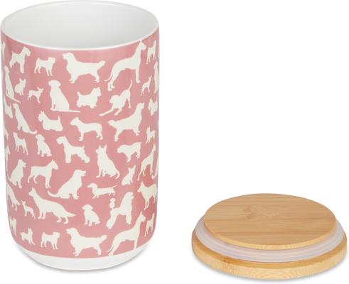 Show full view: Bone Dry Ceramic Show Dog Treat Canister, Rose slide 4 of 8