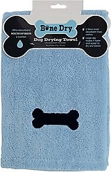 Bone Dry Embroidered Bone Microfiber Dog Bath Towel, Blue slide 2 of 4