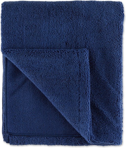 Show full view: Bone Dry Embroidered Paw Dog & Cat Towel, Navy slide 3 of 5