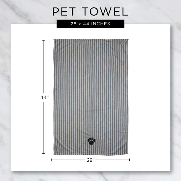 Show full view: Bone Dry Embroidered Paw Dog & Cat Towel, Taupe slide 2 of 5
