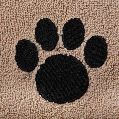 Show full view: Bone Dry Embroidered Paw Dog & Cat Towel, Taupe slide 4 of 5
