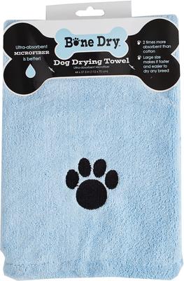 Show full view: Bone Dry Embroidered Paw Print Microfiber Bath Towel, Blue slide 2 of 8