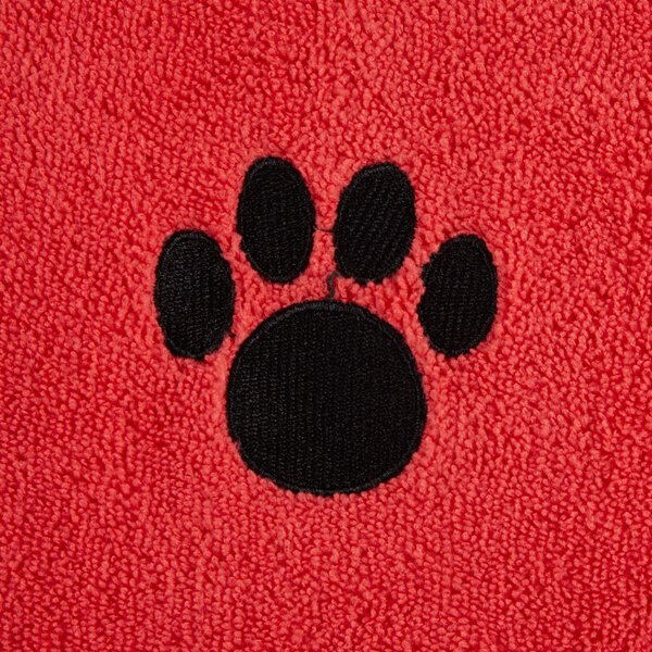 Bone Dry Embroidered Paw Print Microfiber Bath Towel
