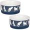 Show in main carousel: Bone Dry Meow Set Cat Bowl, Navy, Small slide 1 of 10