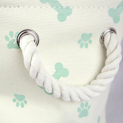 Show full view: Bone Dry Paw & Bone Print Rectangle Dog Storage Bin, Mint slide 3 of 5