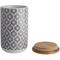 Show in main carousel: Bone Dry Paw Lattice Print Ceramic Dog & Cat Treat Canister, Grey slide 4 of 7