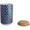 Show in main carousel: Bone Dry Paw Lattice Print Ceramic Dog & Cat Treat Canister, Nautical Blue slide 4 of 6