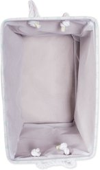 Bone Dry Paw Lattice Print Rectangle Dog Storage Bin, Grey, Medium slide 2 of 5