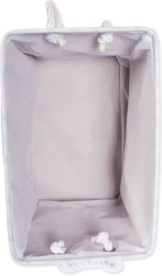 Show full view: Bone Dry Paw Lattice Print Rectangle Dog Storage Bin, Grey, Medium slide 3 of 7