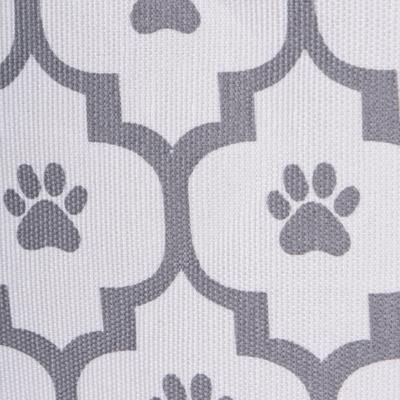 Show full view: Bone Dry Paw Lattice Print Rectangle Dog Storage Bin, Grey, Medium slide 5 of 7