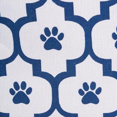 Show full view: Bone Dry Paw Lattice Print Rectangle Dog Storage Bin, Navy, Small slide 4 of 5