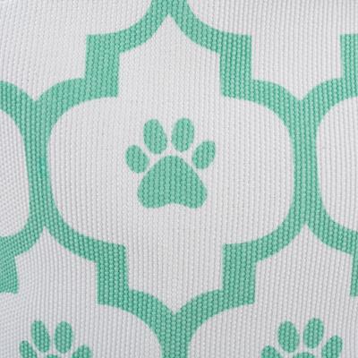 Show full view: Bone Dry Paw Lattice Print Round Dog Storage Bin, Aqua, Small slide 5 of 6