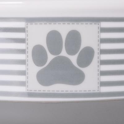 Show full view: Bone Dry Paw Patch & Stripes Non-Skid Ceramic Dog & Cat Bowl, 0.75-cup slide 5 of 12