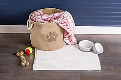 Bone Dry Paw Print Dog & Cat Collapsible Storage Bin, Taupe, Small slide 2 of 2