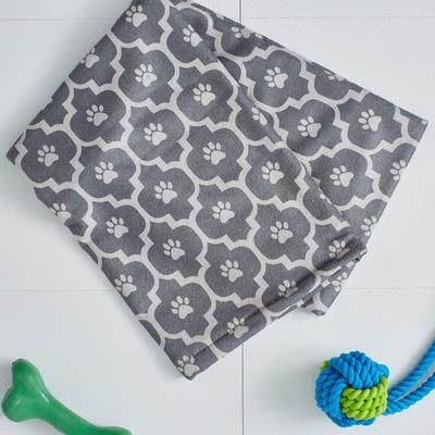 Show full view: Bone Dry Printed Moroccan Microfiber Dog & Cat Bath Towel, Gray slide 3 of 6