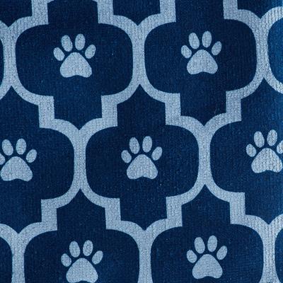 Show full view: Bone Dry Printed Moroccan Microfiber Dog & Cat Bath Towel, Navy slide 5 of 7