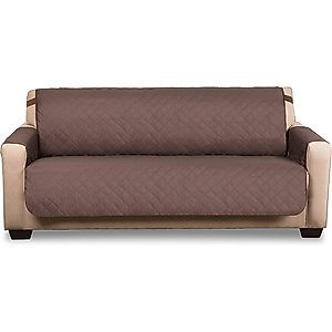 Bone Dry Reversible Loveseat Cover, Chocolate