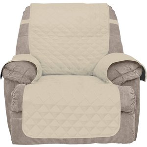 Bone Dry Reversible Recliner Cover, Beige