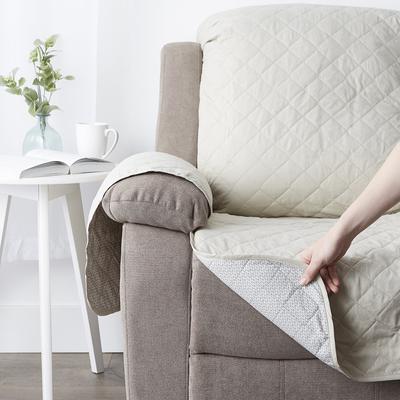 Show full view: Bone Dry Reversible Recliner Cover, Beige slide 2 of 7