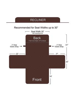 Show full view: Bone Dry Reversible Recliner Cover, Beige slide 5 of 7