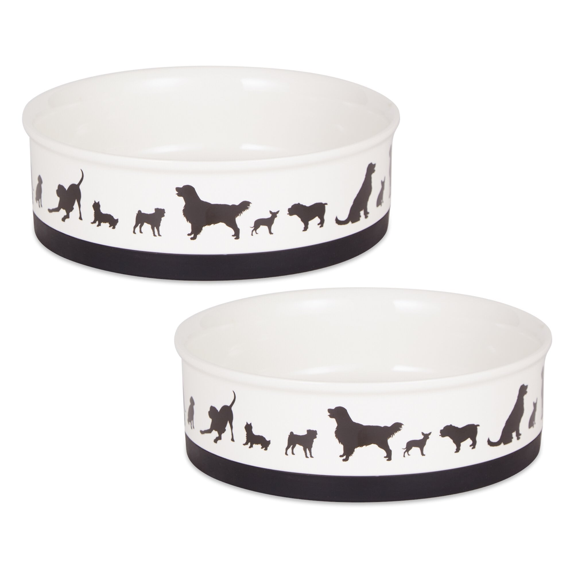 Bone Dry Show Set Dog Bowl, Gray, Small