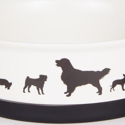 Show full view: Bone Dry Show Set Dog Bowl, Black & White, Large slide 2 of 9