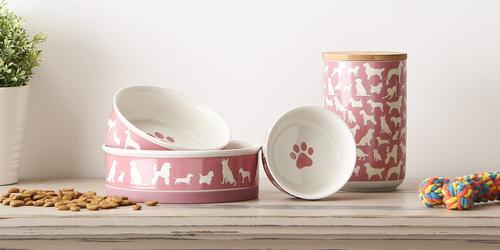 Show full view: Bone Dry Show Set Dog Bowl, Rose, Large slide 7 of 9