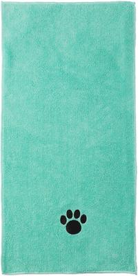 Show full view: Bone Dry Small Embroidered Paw Dog & Cat Towel Set, 3 count, Aqua slide 3 of 6