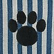 Show in main carousel: Bone Dry Striped Embroidered Paw Dog & Cat Towel, Navy slide 4 of 6