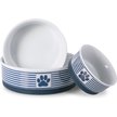 Show in main carousel: Bone Dry Striped Non-Skid Ceramic Dog & Cat Bowl Set, 1.5-cup, 2 count, Nautical Blue slide 6 of 8
