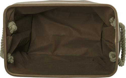 Show full view: Bone Dry Striped Rectangle Dog Storage Bin, Brown, Medium slide 3 of 6