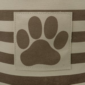 Bone Dry Striped Rectangle Dog Storage Bin, Brown, Medium