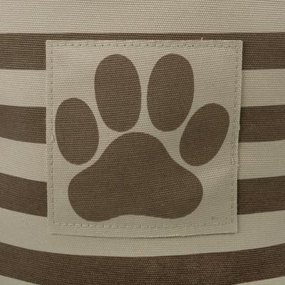 Show full view: Bone Dry Striped Rectangle Dog Storage Bin, Brown, Medium slide 5 of 6