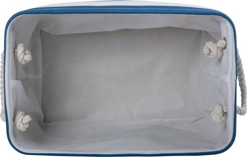 Show full view: Bone Dry Striped Rectangle Dog Storage Bin, Navy, Large slide 3 of 6