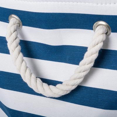 Show full view: Bone Dry Striped Rectangle Dog Storage Bin, Navy, Large slide 5 of 6