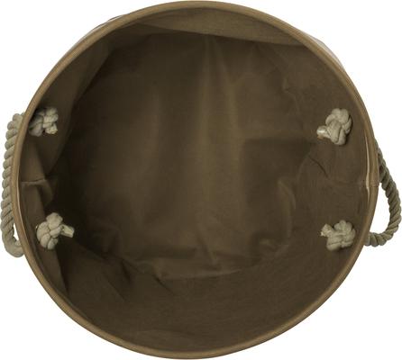 Show full view: Bone Dry Striped Round Dog Storage Bin, Brown, Large slide 3 of 5