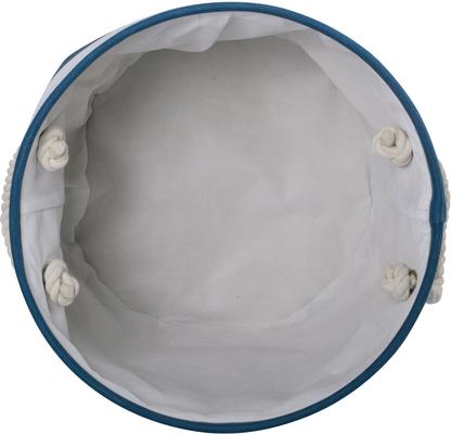 Show full view: Bone Dry Striped Round Dog Storage Bin, Navy, Large slide 2 of 6