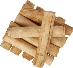 Bones & Chews 5" Stuffed Rawhide Roll Dog Treats, 10 count