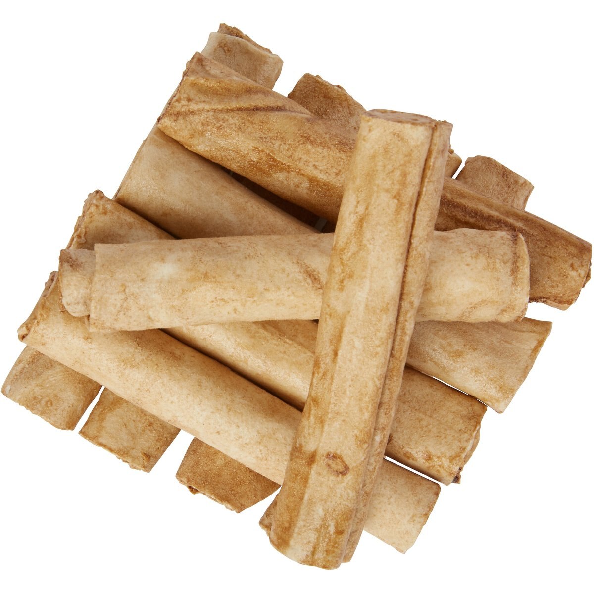 Bones & Chews 5" Stuffed Rawhide Roll Dog Treats, 10 count