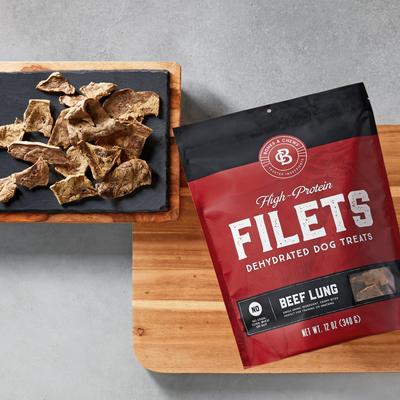 Show full view: Bones & Chews All-Natural Beef Lung Filets Dehydrated Dog Treats, 12-oz bag slide 4 of 10