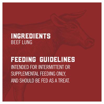 Show full view: Bones & Chews All-Natural Beef Lung Filets Dehydrated Dog Treats, 12-oz bag slide 7 of 10