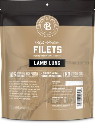 Show full view: Bones & Chews All-Natural Lamb Lung Filets Dehydrated Dog Treats, 12-oz bag slide 3 of 10