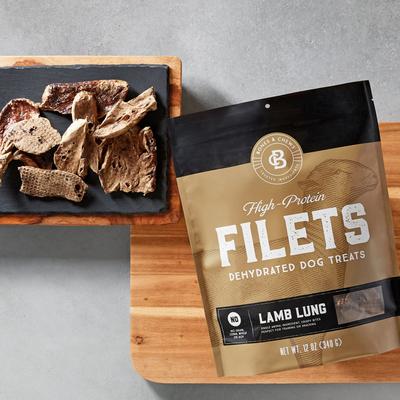 Show full view: Bones & Chews All-Natural Lamb Lung Filets Dehydrated Dog Treats, 12-oz bag slide 4 of 10